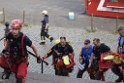 Koelner Seilbahn Gondel blieb haengen Koeln Linksrheinisch P349